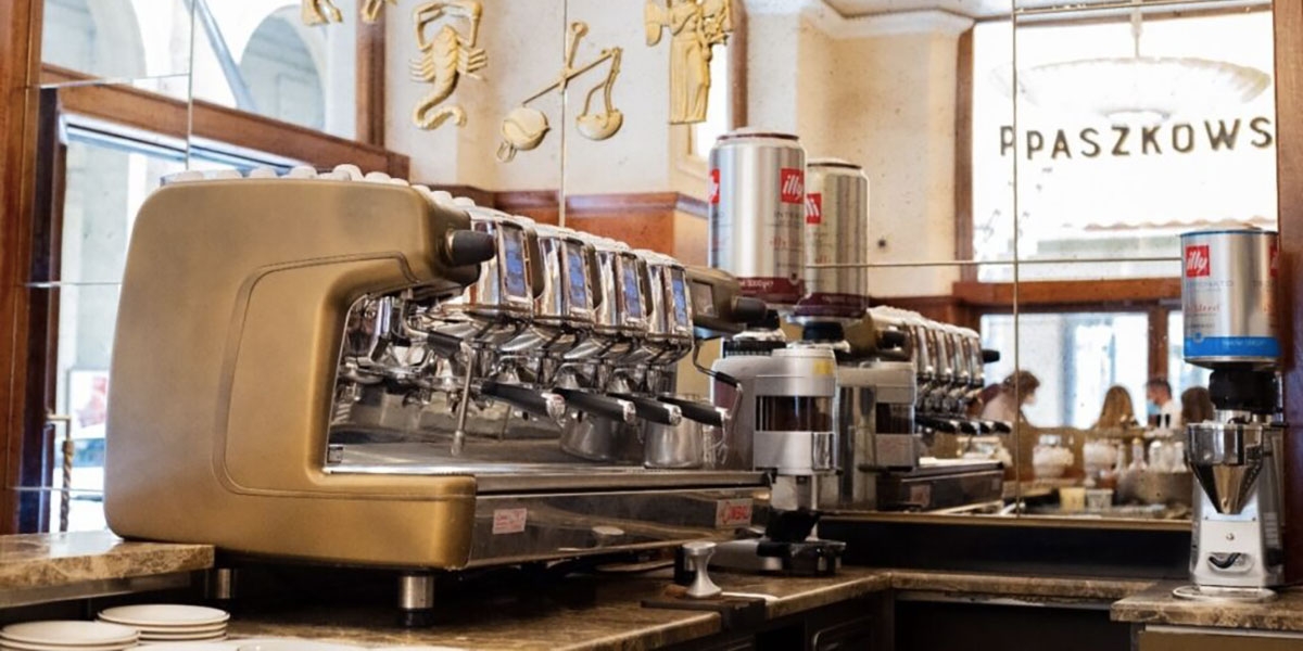 Premium Photo  Coffee machine in a spanish bar
